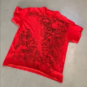 Red and black shirt with cool designs!